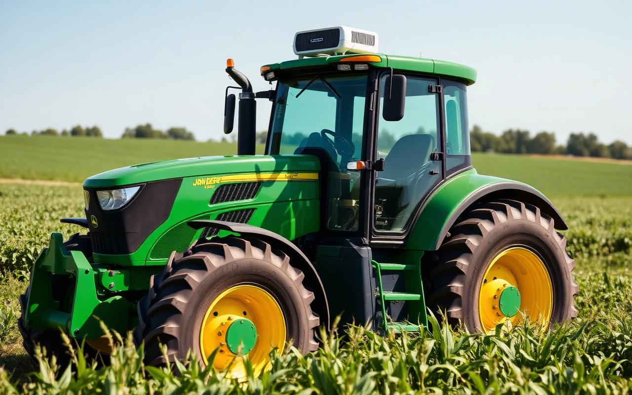 Nabijanie klimatyzacji w ciągniku rolniczym John Deere – serwis klimy w maszynach agro Gorzyce